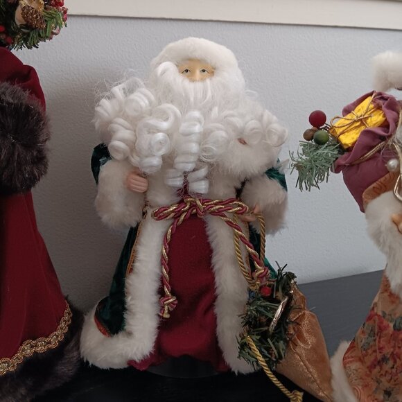 Super Bundle - 4 Vintage Santa Claus Tree Topper / Ornaments - Picture 4 of 5